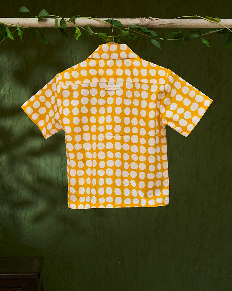 kids-purecotton-half-sleeve-casual-holiday-shirt-with-yellow-polka-handblock-print