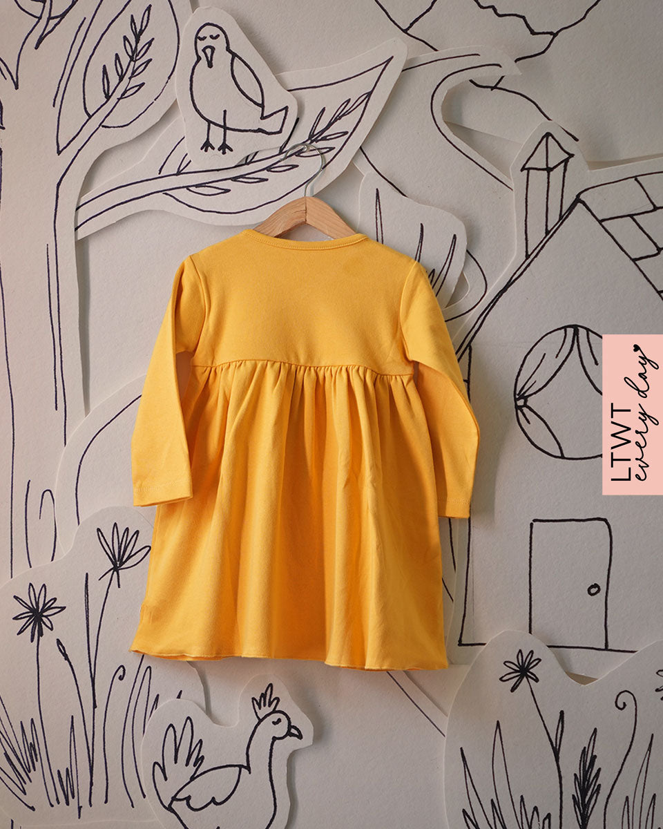 girls-wrap-dress-in-yellow