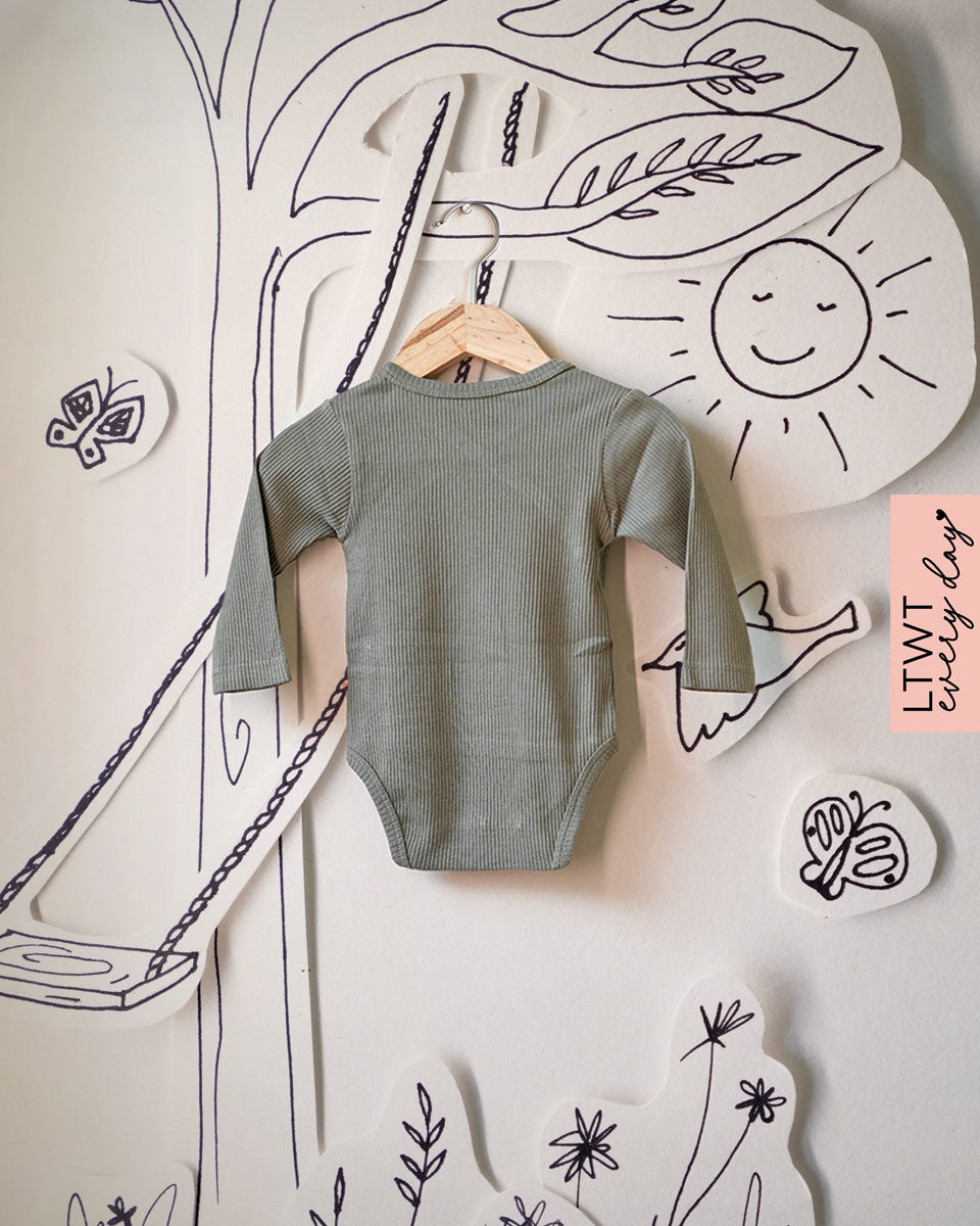 Baby-romper-for-girls-boys-olive-green