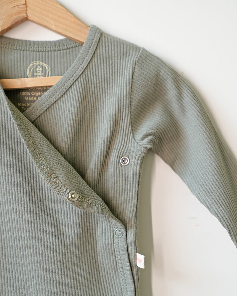 Baby-romper-for-girls-boys-olive-green