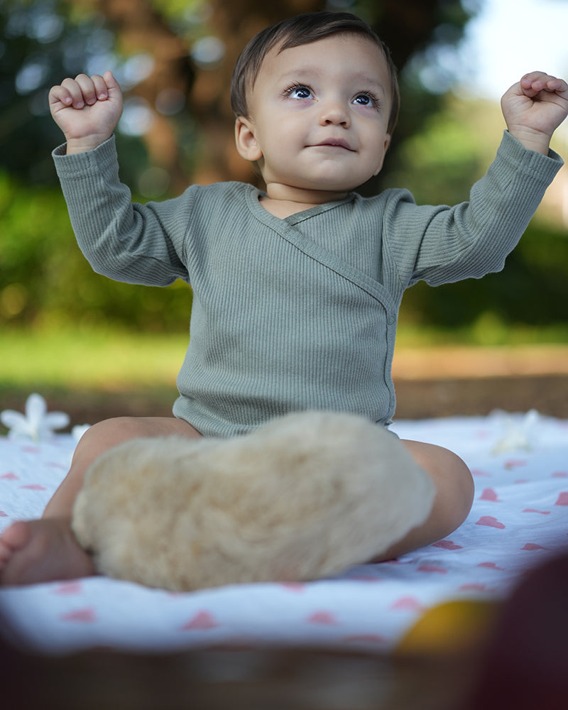 Baby-romper-for-girls-boys-olive-green