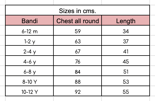 Size guide