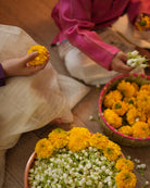 Perfect Kids silk wear, ethnic wear for kids, festive clothing for kids. Siblings love. Brother and sister celebrating diwali. Bro sis playing with flowers. 