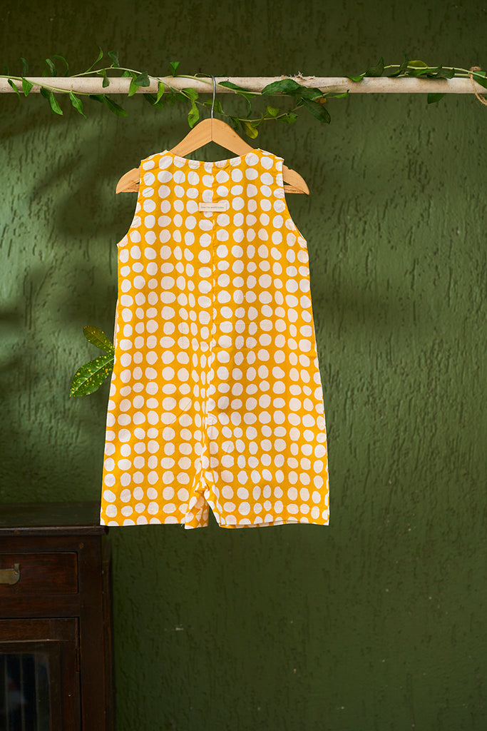 lovetheworldtodays-yellow-polka-unisex-romper-jumpsuit-made-with-handblock-print-cotton