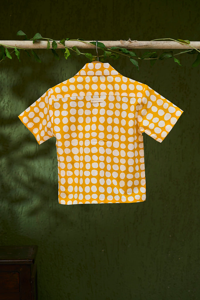 kids-purecotton-half-sleeve-casual-holiday-shirt-with-yellow-polka-handblock-print