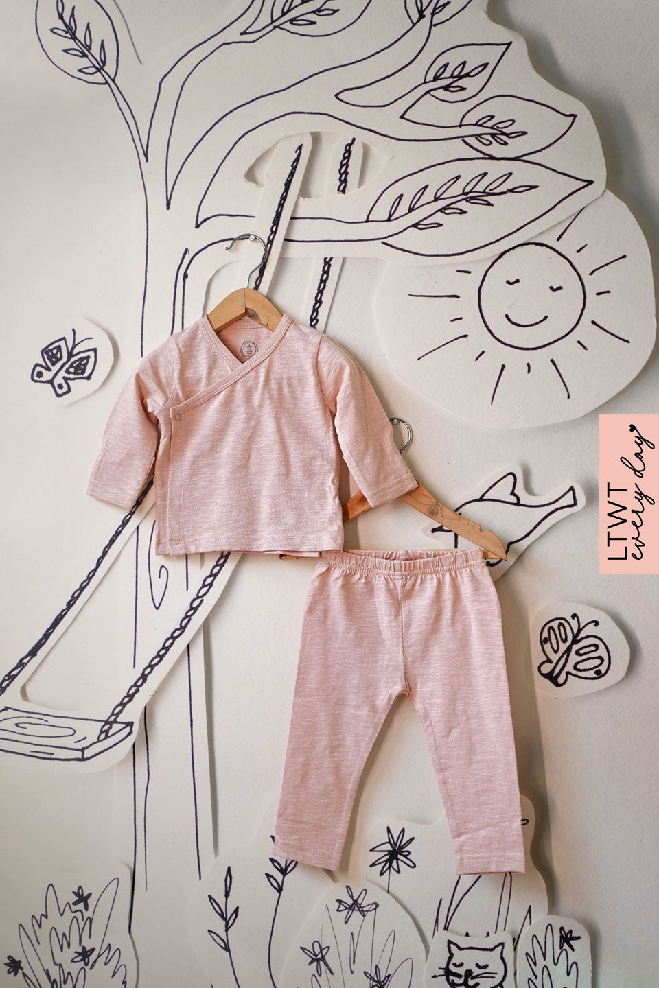 girls-boys-infant-onesie-pants-set-in-pink