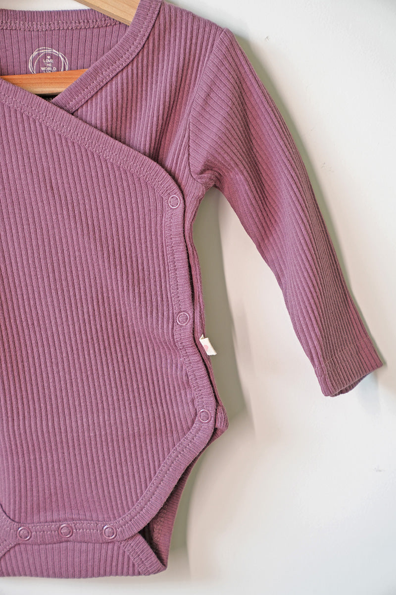 Baby-romper-for-girls-boys-mauve-purple