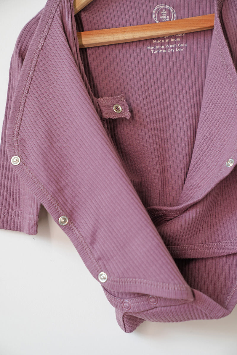 Baby-romper-for-girls-boys-mauve-purple