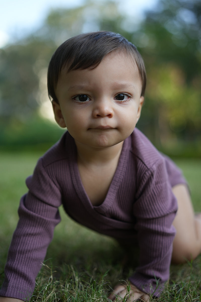 Baby-romper-for-girls-boys-mauve-purple