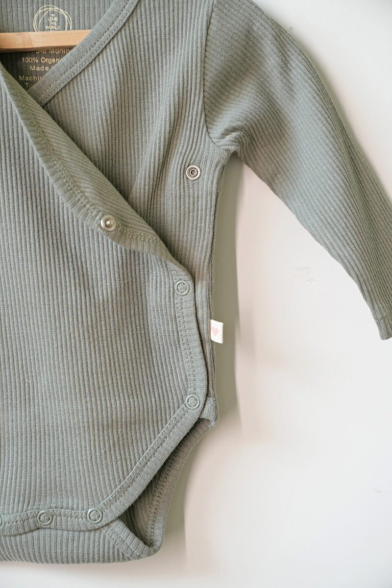 Baby-romper-for-girls-boys-olive-green