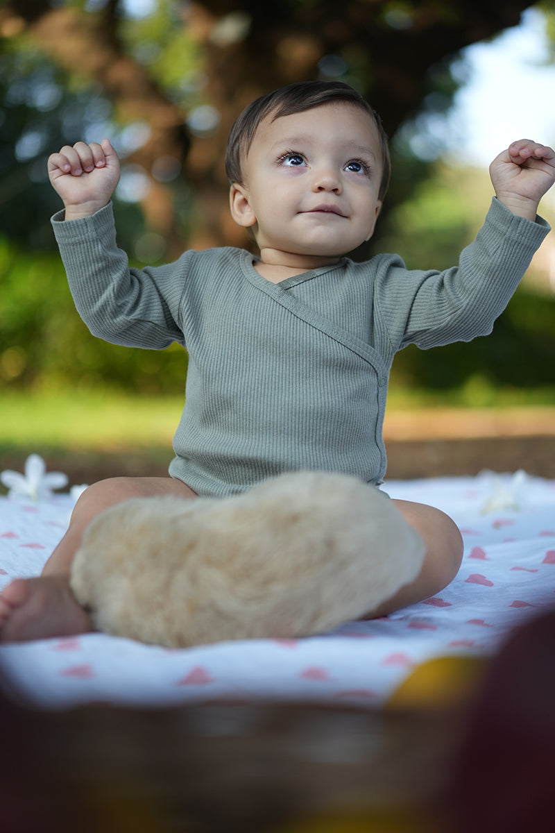 Baby-romper-for-girls-boys-olive-green